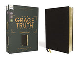 NASB The Grace and Truth Study Bible Large Print European Bonded Leather Black Red Letter 1995 Text Comfort Print
