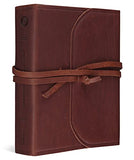 ESV Single Column Journaling Bible Large Print (Brown Flap with Strap)