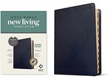 NLT Compact Giant Print Bible Filament Enabled Edition (Red Letter LeatherLike Navy Blue Cross Indexed)