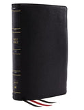 NKJV Reference Bible Classic Verse-by-Verse Center-Column Genuine Leather Black Red Letter Comfort Print: Holy Bible New King James Version