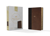 RVR 1960 Biblia temática de estudio marrón oscuro/marrón piel fabricada con índice (Spanish Edition)