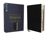 NIV Thompson Chain-Reference Bible European Bonded Leather Black Thumb Indexed Red Letter Comfort Print