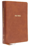 NKJV Foundation Study Bible Large Print Leathersoft Brown Red Letter Comfort Print: Holy Bible New King James Version
