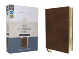 NIV Thinline Bible Passaggio Setting Leathersoft Brown Red Letter Comfort Print: Elegantly uniting single and double columns into one Passaggio Setting Bible design