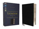 NIV Thompson Chain-Reference Bible Handy Size European Bonded Leather Black Red Letter Comfort Print
