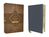 NASB Heritage Bible Passaggio Setting Genuine Leather Buffalo Blue 1995 Text Art Gilded Edges Comfort Print: Elegantly uniting single and double columns into one Passaggio Setting Bible design