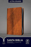 NTV Santa Biblia Edicion ziper letra grande con referencias LeatherLike