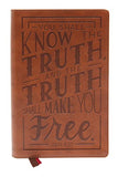 NKJV Personal Size Large Print End-of-Verse Reference Bible Verse Art Cover Collection Leathersoft Brown Red Letter Thumb Indexed Comfort Print: Holy Bible New King James Version