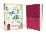 NIV Beautiful Word Bible Large Print Leathersoft Pink: 500 Full-Color Illustrated Verses
