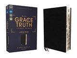 NIV The Grace and Truth Study Bible Large Print European Bonded Leather Black Red Letter Thumb Indexed Comfort Print