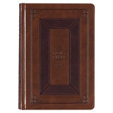 KJV Study Bible Standard Print Faux Leather Hardcover w/Thumb Index King James Version Holy Bible Toffee/Burgundy