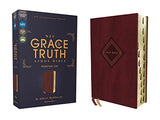 NIV The Grace and Truth Study Bible Personal Size Leathersoft Burgundy Red Letter Thumb Indexed Comfort Print