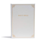 CSB Family Bible White Bonded Leather Over Board