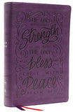 NKJV Giant Print Center-Column Reference Bible Verse Art Cover Collection Leathersoft Purple Thumb Indexed Red Letter Comfort Print: Holy Bible New King James Version