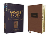NIV The Grace and Truth Study Bible Large Print Leathersoft Brown Red Letter Thumb Indexed Comfort Print