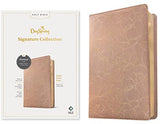 NLT Super Giant Print Bible Filament Enabled Edition (Red Letter LeatherLike Blush Floral): DaySpring Signature Collection