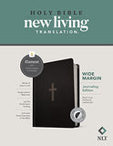 NLT Wide Margin Bible Filament Enabled Edition (Red Letter Hardcover LeatherLike Black Cross Indexed)