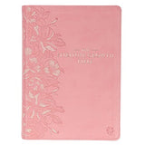 The Spiritual Growth Bible Study Bible NLT New Living Translation Holy Bible Faux Leather Pink