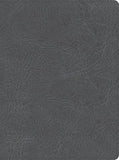 CSB He Reads Truth Bible Smoke LeatherTouch Black Letter Wide Margins Notetaking Space Reading Plans Easy-to-Read Bible Serif Type