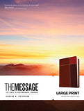 The Message Large Print (Leather-Look Brown Trio): The Bible in Contemporary Language