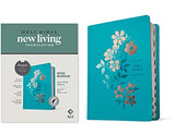 NLT Wide Margin Bible Filament Enabled Edition (Red Letter Hardcover Cloth Ocean Blue Floral Indexed)