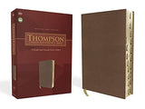 NKJV Thompson Chain-Reference Bible Leathersoft Brown Red Letter Thumb Indexed