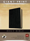 Holy Bible Giant Print NLT (Red Letter Bonded Leather Black Indexed)