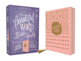 NIV Beautiful Word Bible for Girls Updated Edition Leathersoft Zippered Pink Red Letter Comfort Print: 600+ Full-Color Illustrated Verses