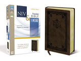NIV The Message Parallel Bible Large Print Leathersoft Brown: Two Bible Versions Together for Study and Comparison