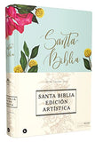 Reina Valera 1960 Santa Biblia Edición Artística Tapa Dura/Tela Floral Canto con Diseño Letra Roja (Spanish Edition)