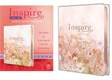 Inspire Catholic Bible NLT Large Print (LeatherLike Pink Fields with Rose Gold): The Bible for Coloring & Creative Journaling