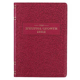 The Spiritual Growth Bible Study Bible NLT New Living Translation Holy Bible Faux Leather Berry