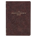 The Spiritual Growth Bible Study Bible NLT New Living Translation Holy Bible Faux Leather Espresso