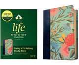 NLT Life Application Study Bible Third Edition (Red Letter LeatherLike Teal Floral)