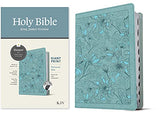KJV Personal Size Giant Print Bible Filament Enabled Edition (Red Letter LeatherLike Floral Leaf Teal Indexed)